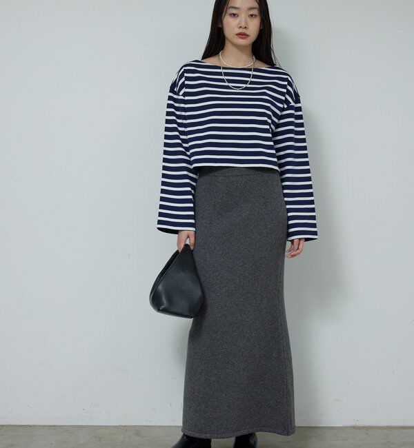  「【セットアップ対応】【手洗い可】メリノウールニットスカート」|スカート|