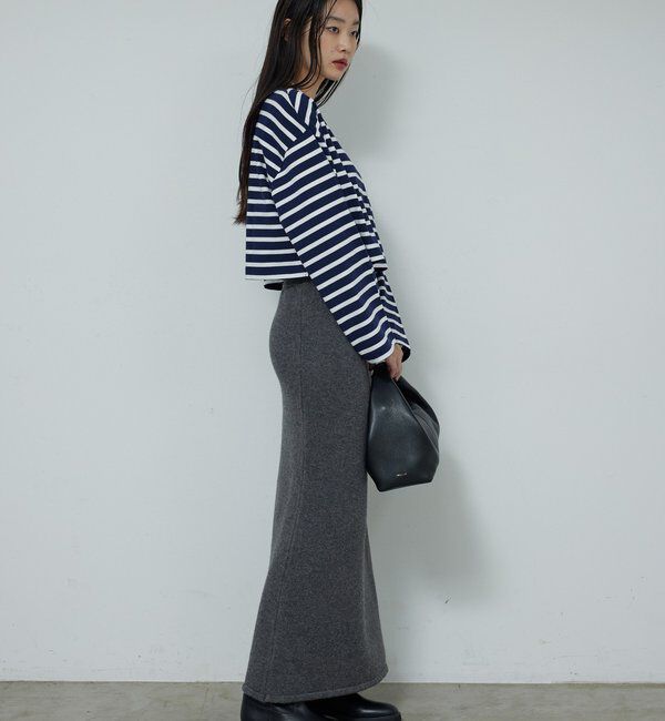  「【セットアップ対応】【手洗い可】メリノウールニットスカート」|スカート|