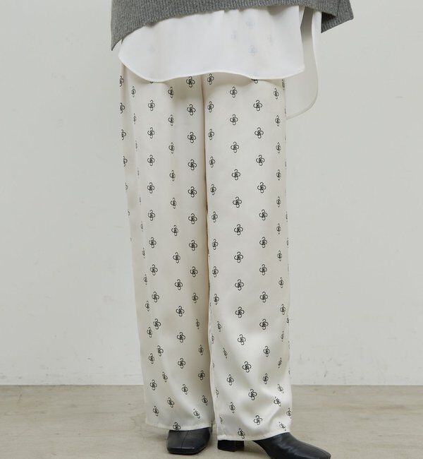  「【手洗い可】プリントサテンパンツ」|チノ|