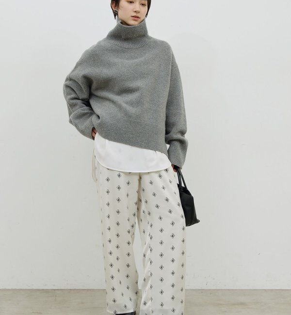  「【手洗い可】プリントサテンパンツ」|チノ|