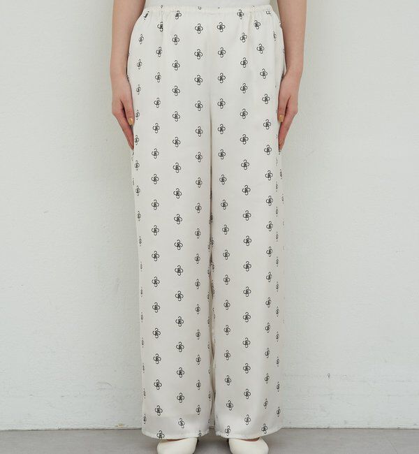  「【手洗い可】プリントサテンパンツ」|チノ|