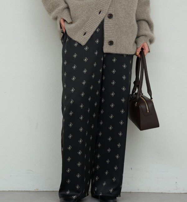  「【手洗い可】プリントサテンパンツ」|チノ|