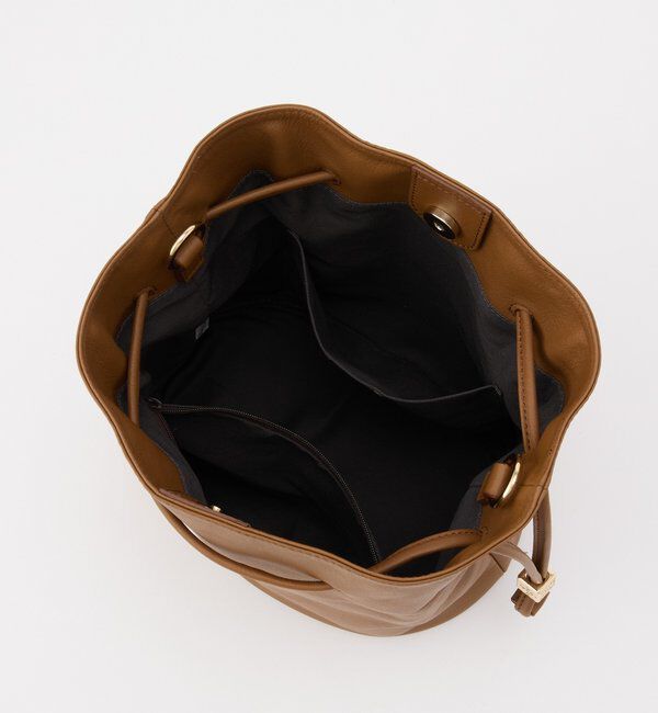  「レザー巾着バケットバッグ」|ショルダー・メッセンジャー|