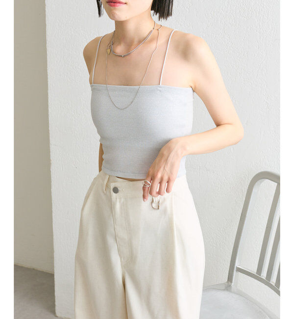  「旧品番パット付きラメショートキャミ」|キャミソール|