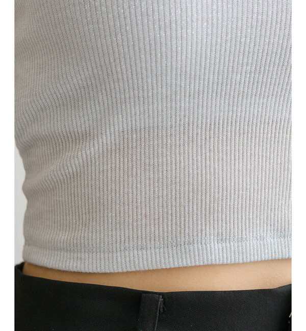  「旧品番パット付きラメショートキャミ」|キャミソール|