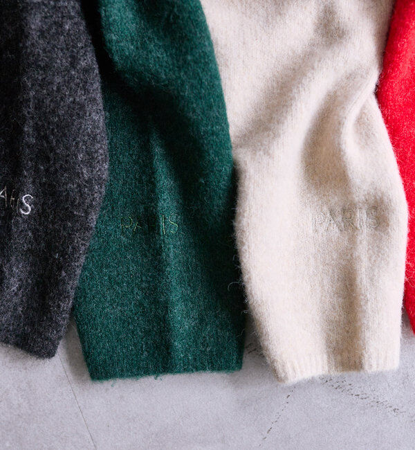  「【レイヤードスタイルも◎】PARIS刺繍カーディガン」|カーディガン|