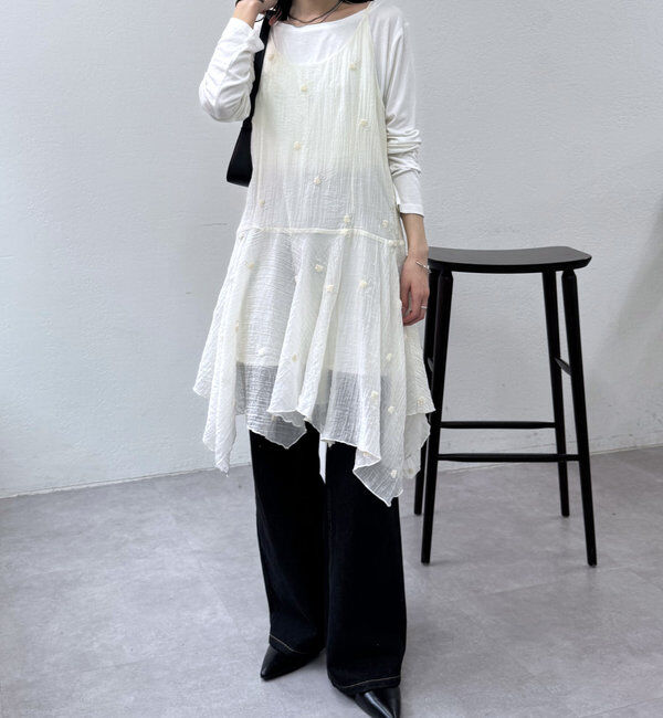  「刺繍キャミチュニック」|ワンピース|