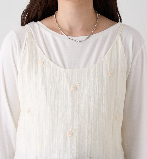  「刺繍キャミチュニック」|ワンピース|