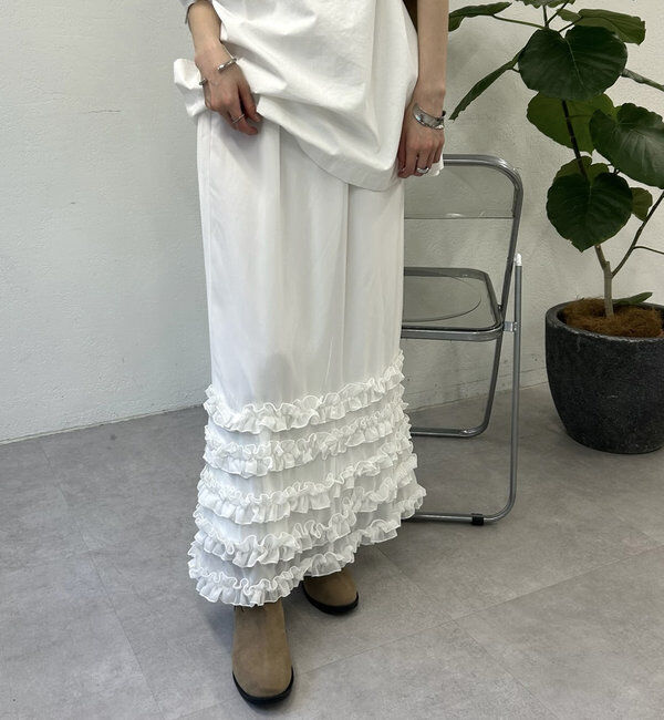  「裾ティアードスカート」|スカート|