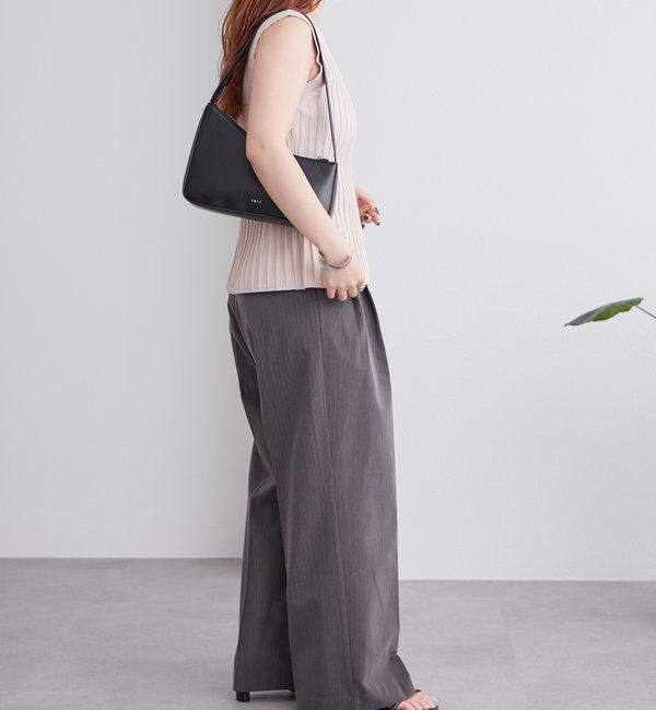  「リブボタンタンクトップ」|ニット・セーター|