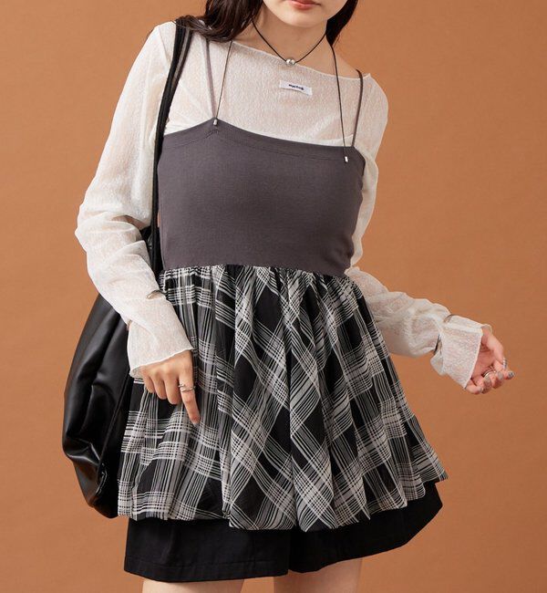  「ベアバルーンビスチェ」|シャツ・ブラウス|チャコールグレー