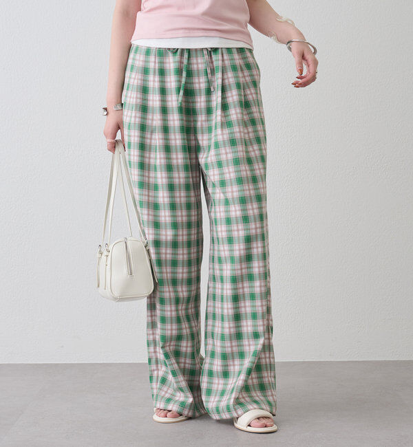  「ストライプ&チェックパンツ」|チノ|