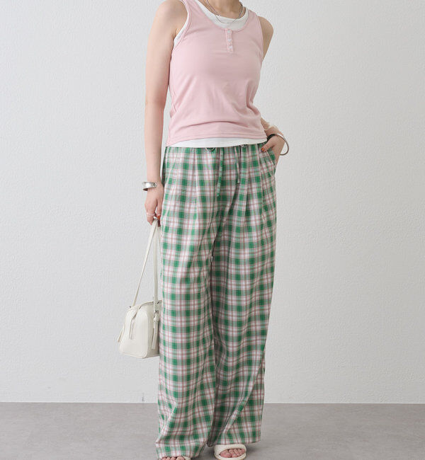  「ストライプ&チェックパンツ」|チノ|