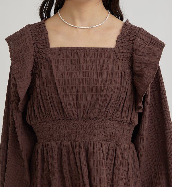  「スクエアシャーリングブラウス」|シャツ・ブラウス|