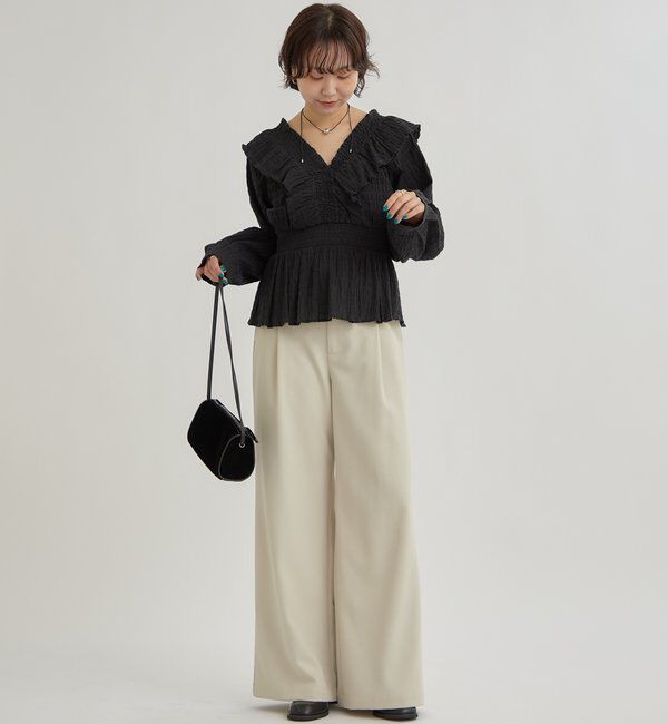  「スクエアシャーリングブラウス」|シャツ・ブラウス|