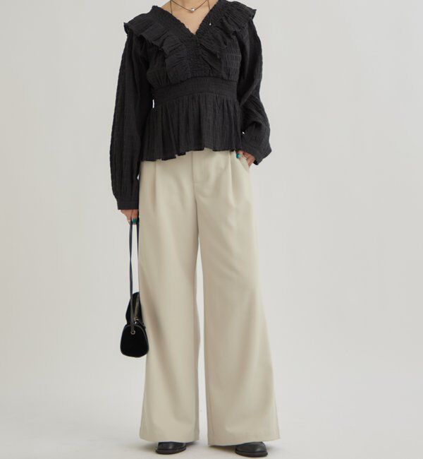  「スクエアシャーリングブラウス」|シャツ・ブラウス|