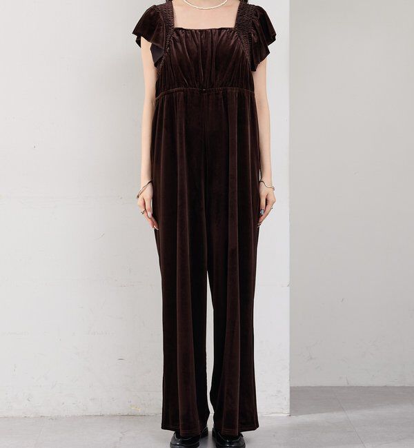  「ベロアフリルオールインワン」|オールインワン|