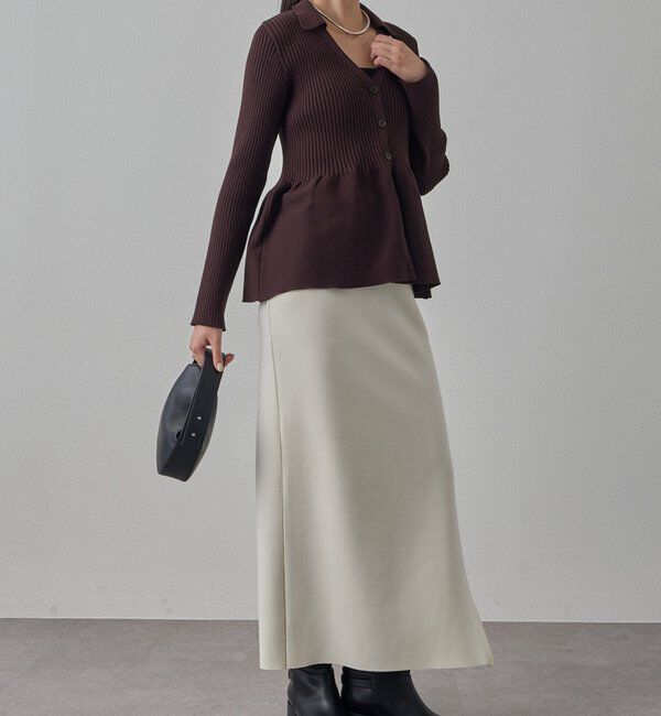  「【Lサイズも登場！】ポンチZIPタイトスカート」|スカート|