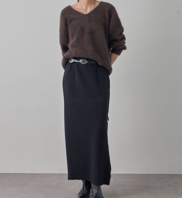  「【Lサイズも登場！】ポンチZIPタイトスカート」|スカート|