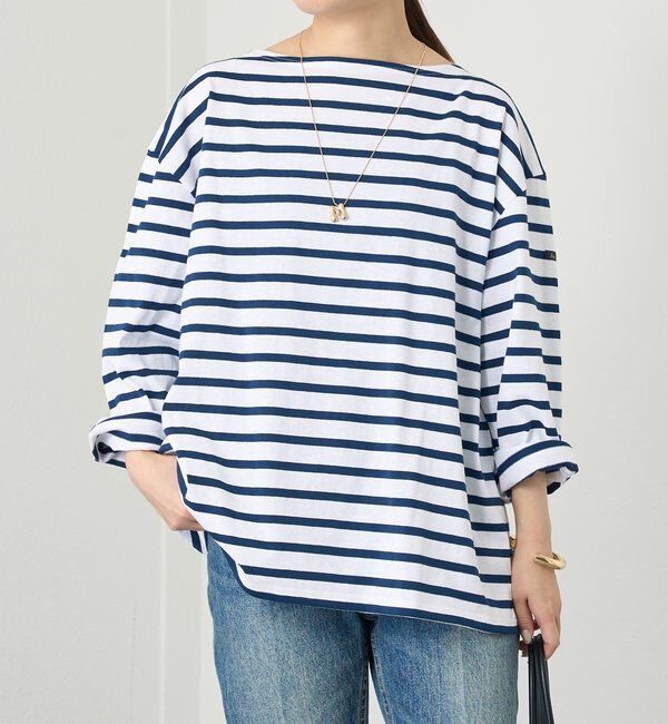  「【Le Minor】 ボーダーロンT」|Tシャツ・カットソー|ネイビー