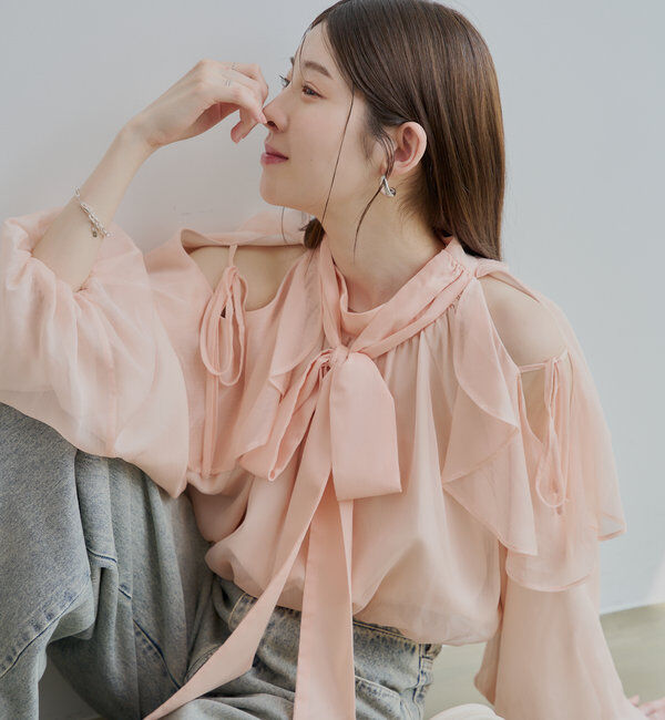  「アメスリラッフルフリルブラウス」|シャツ・ブラウス|