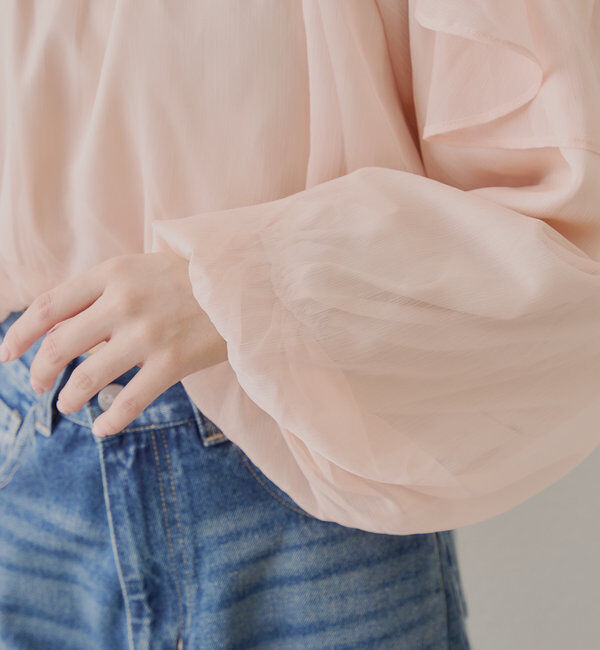  「アメスリラッフルフリルブラウス」|シャツ・ブラウス|