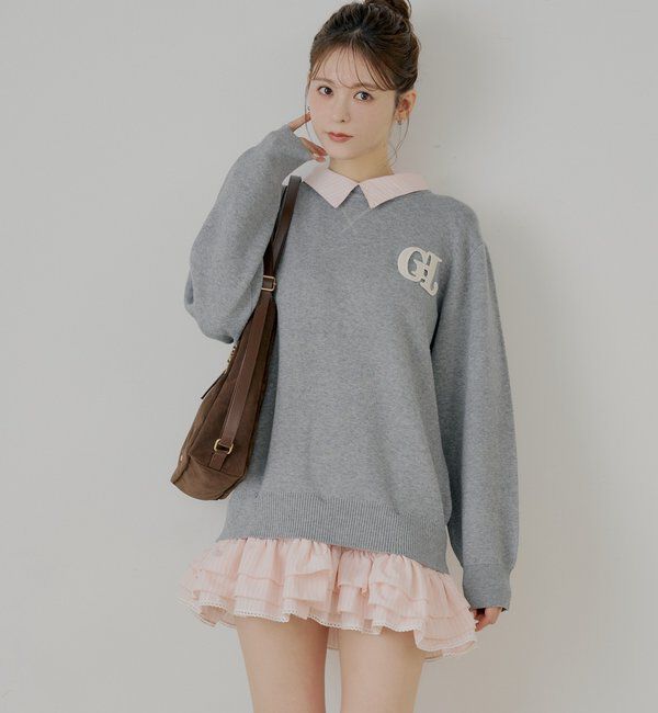  「【マルチway】シャツレイヤードニットワンピース」|ワンピース|