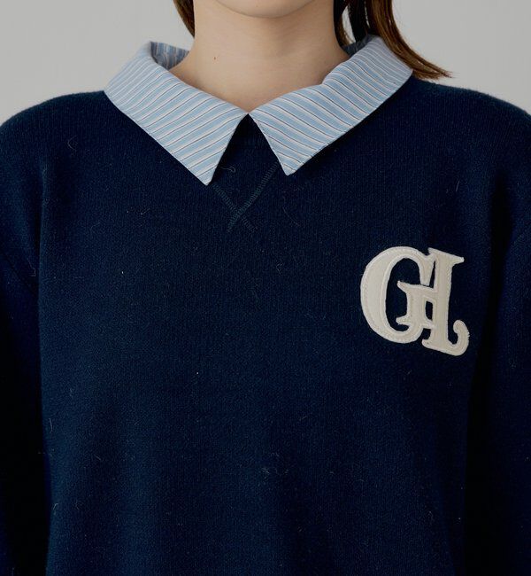  「【マルチway】シャツレイヤードニットワンピース」|ワンピース|