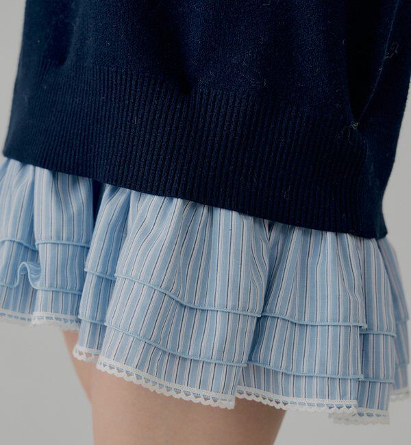  「【マルチway】シャツレイヤードニットワンピース」|ワンピース|