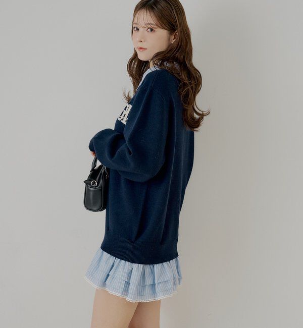  「【マルチway】シャツレイヤードニットワンピース」|ワンピース|