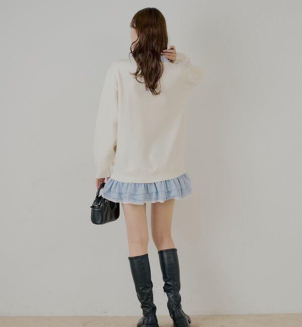  「【マルチway】シャツレイヤードニットワンピース」|ワンピース|