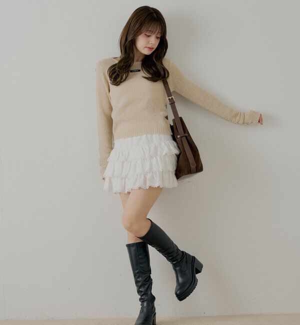  「ラメシアーコンパクトニット」|ニット・セーター|