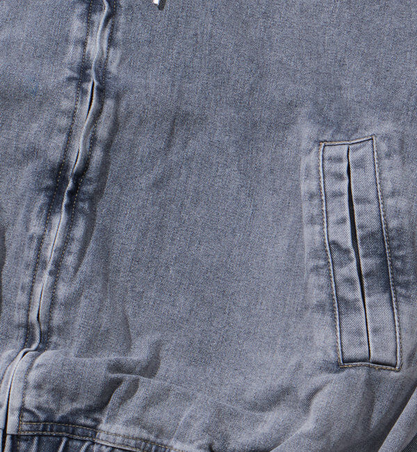  「【UNISEX/ユニセックス】ヴィンテージライクデニムフードジップブルゾン」|ブルゾン・スタジャン|