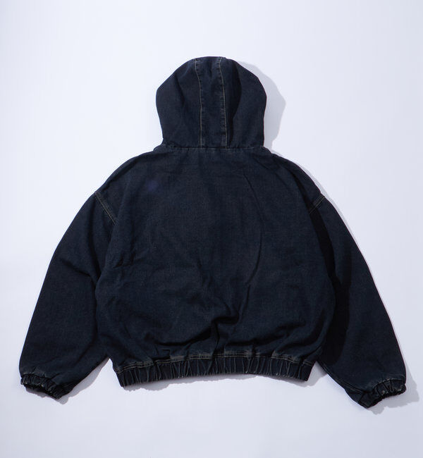 「【UNISEX/ユニセックス】ヴィンテージライクデニムフードジップブルゾン」|ブルゾン・スタジャン|