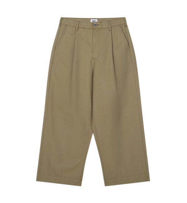  「【OBEY/オベイ】OLIVER PLEATED PANT」|チノ|ベージュ