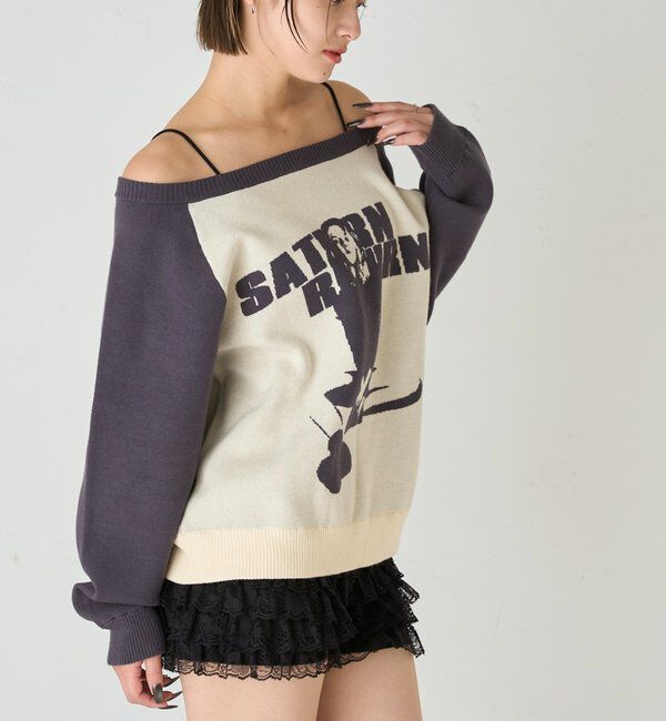  「【WEB限定】シャーロットオフショルニット」|ニット・セーター|