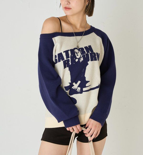  「【WEB限定】シャーロットオフショルニット」|ニット・セーター|