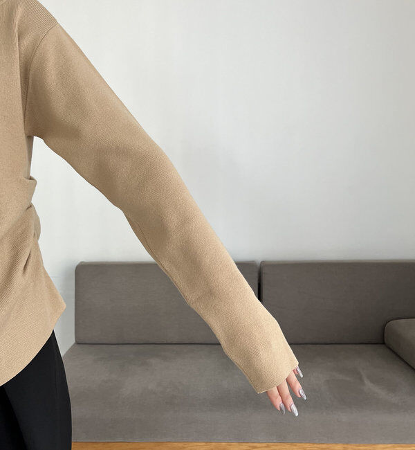  「アシメスリットボートネックニット」|ニット・セーター|