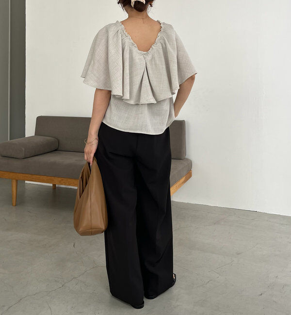  「〈VERSEAU/ヴェルソー〉2WAYラッフルブラウス」|シャツ・ブラウス|