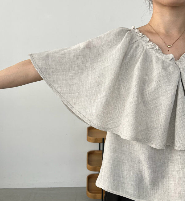  「〈VERSEAU/ヴェルソー〉2WAYラッフルブラウス」|シャツ・ブラウス|