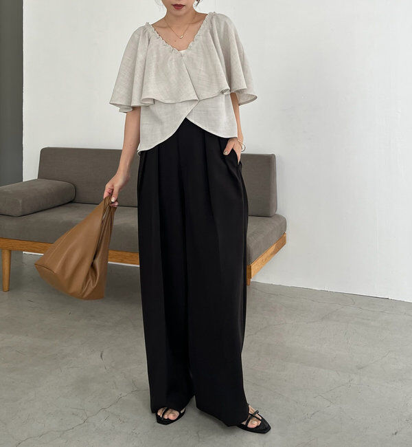  「〈VERSEAU/ヴェルソー〉2WAYラッフルブラウス」|シャツ・ブラウス|