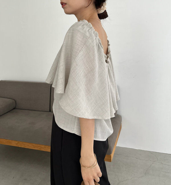 「〈VERSEAU/ヴェルソー〉2WAYラッフルブラウス」|シャツ・ブラウス|