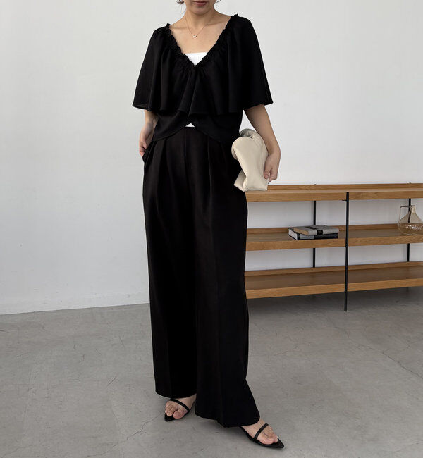  「〈VERSEAU/ヴェルソー〉2WAYラッフルブラウス」|シャツ・ブラウス|