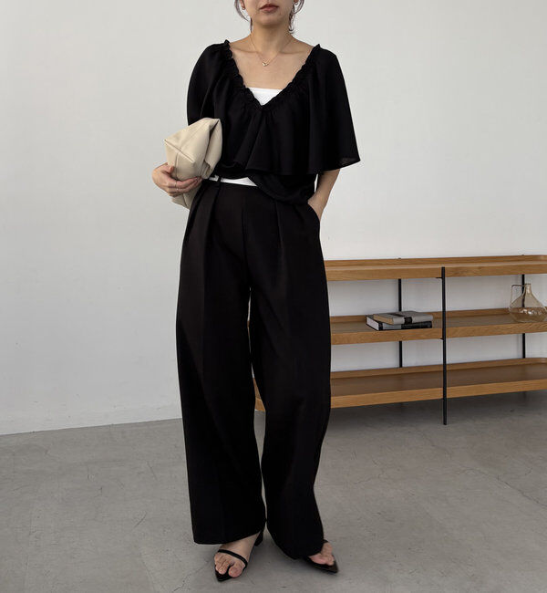  「〈VERSEAU/ヴェルソー〉2WAYラッフルブラウス」|シャツ・ブラウス|