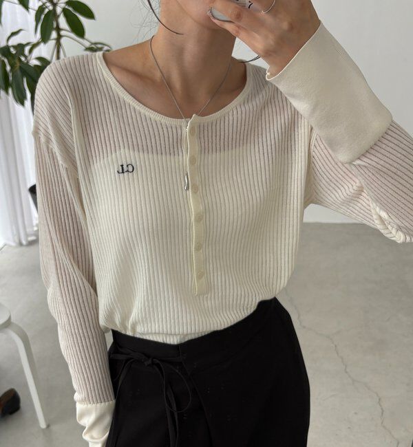  「〈C.L〉シアーヘンリーニット」|ニット・セーター|