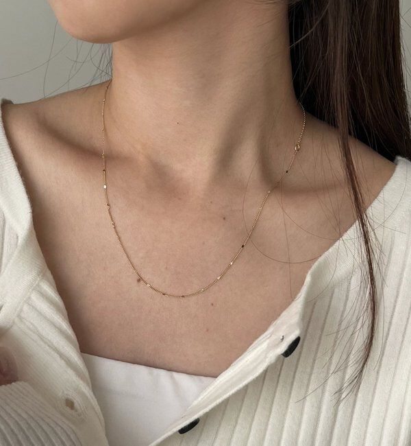  「〈GOLDY/ゴールディ〉ドットチェーンスキンネックレス」|リング|