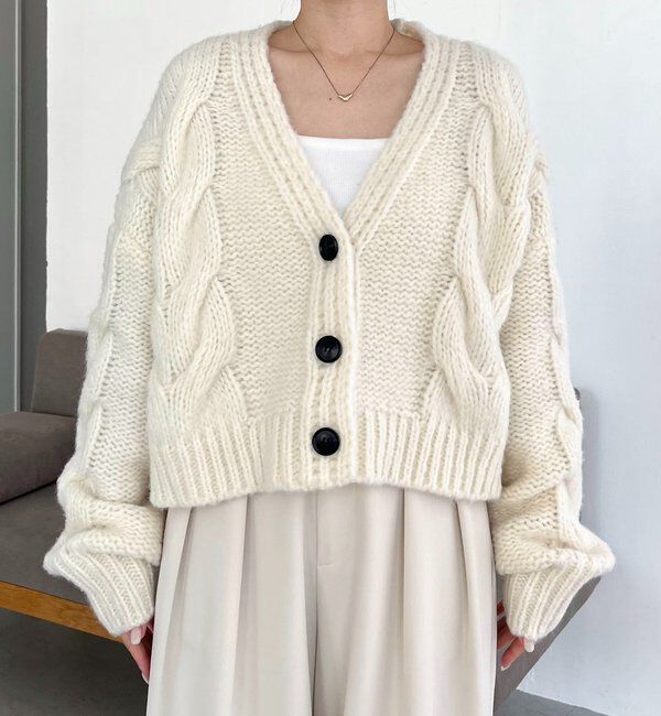  「BIGケーブルカーディガン」|カーディガン|