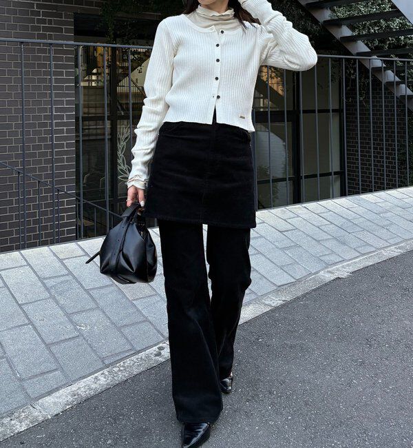  「ハイネック袖ギャザーロンT」|Tシャツ・カットソー|