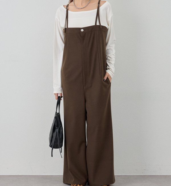  「ストレートラインサロペット」|オールインワン|