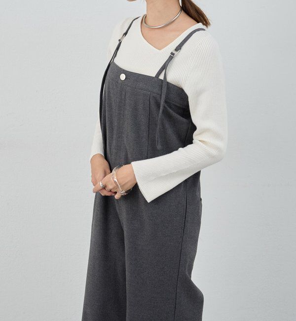  「ストレートラインサロペット」|オールインワン|